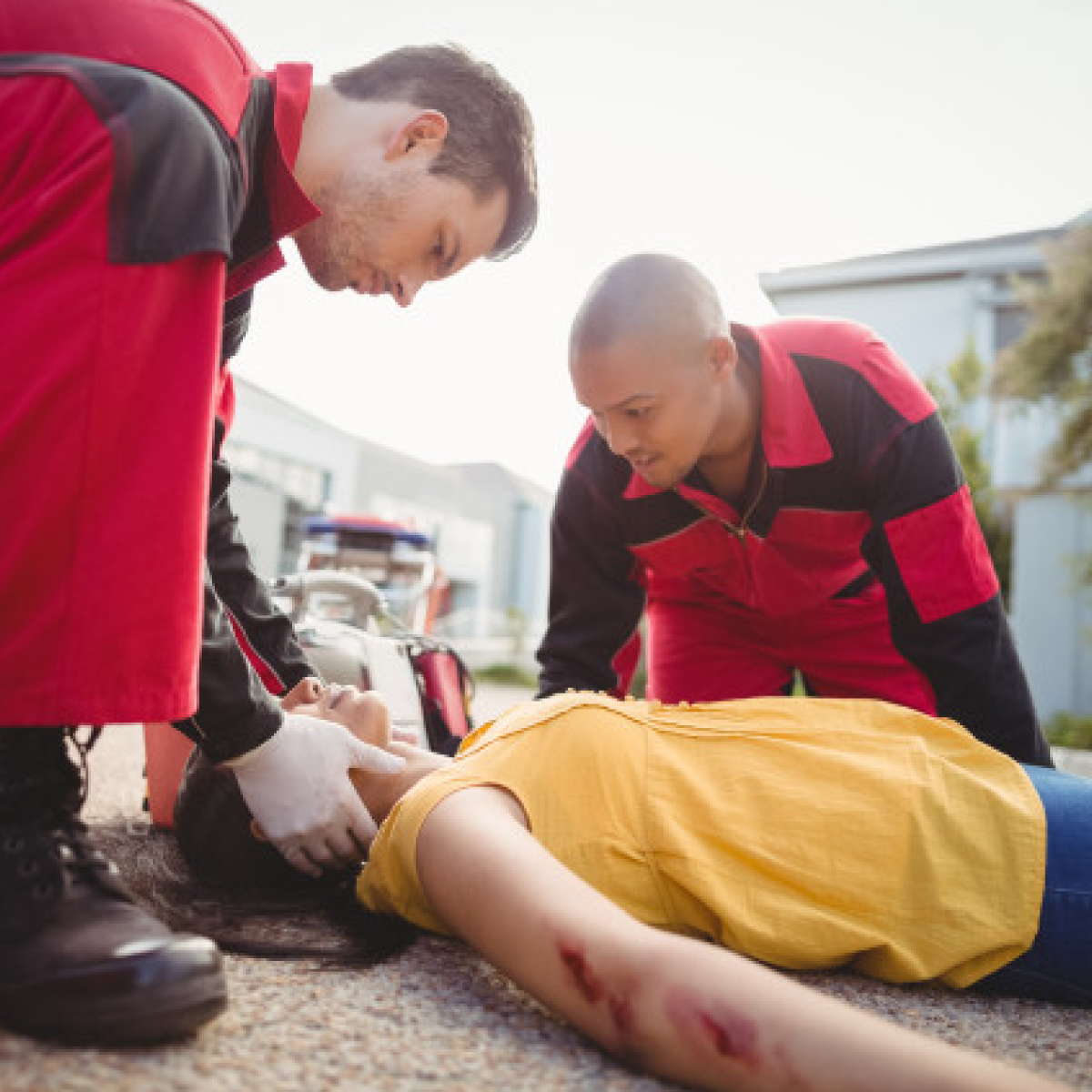 Injured woman